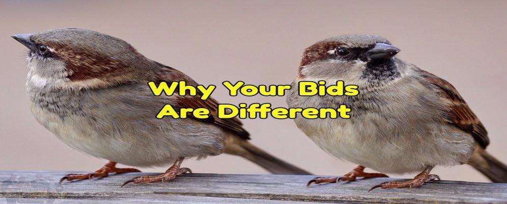 reason why your new construction bids differ
